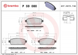 Sada brzdových destiček BREMBO P59080