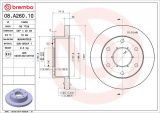 Brzdový kotouč BREMBO 08.A260.10 - IVECO