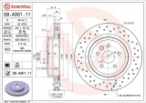 Brzdový kotouč BREMBO 09.A301.11 - LEXUS