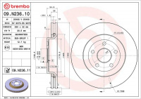 Brzdový kotouč BREMBO 09.N236.11 - JEEP Brzdový kotouč BREMBO 09.N236.11 - JEEP