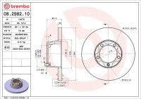 Brzdový kotouč BREMBO 08.2982.10 - VW