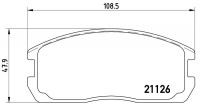 Sada brzdových destiček BREMBO P54009 - MITSUBISHI