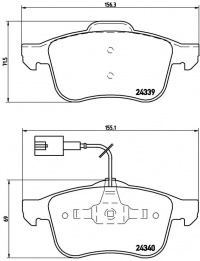 Sada brzdových destiček BREMBO P23103 - ALFA ROMEO