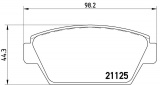 Sada brzdových destiček BREMBO P54010 - MITSUBISHI
