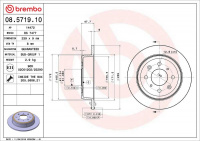 Brzdový kotouč BREMBO 08.5719.10 - HONDA