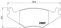 Sada brzdových destiček BREMBO P85019 - VW