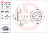 Brzdový kotouč BREMBO 08.5729.14 - CITROËN