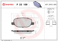 Sada brzdových destiček BREMBO P23109 - ALFA ROMEO