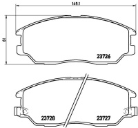 Sada brzdových destiček BREMBO P30028