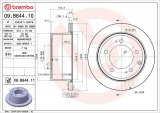 Brzdový kotouč BREMBO 09.B644.10 - TOYOTA