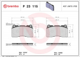 Sada brzdových destiček BREMBO P23115