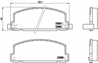 Sada brzdových destiček BREMBO P34002 - ISUZU Sada brzdových destiček BREMBO P34002 - ISUZU