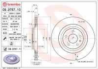 Brzdový kotouč BREMBO 09.9767.11 Brzdový kotouč BREMBO 09.9767.11