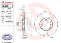 Brzdový kotouč BREMBO 09.5804.10 - HONDA