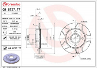 Brzdový kotouč BREMBO MAX 09.6727.77 - FORD