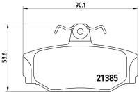 Sada brzdových destiček BREMBO P86009 - VOLVO Sada brzdových destiček BREMBO P86009 - VOLVO