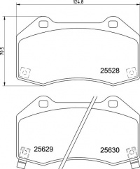 Sada brzdových destiček BREMBO P59094 - OPEL