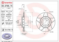 Brzdový kotouč BREMBO MAX 09.6799.75 - VW