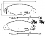 Sada brzdových destiček BREMBO P61061 - CITROËN