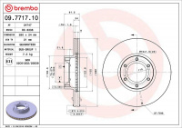 Brzdový kotouč BREMBO 09.7717.10 - OPEL, RENAULT