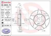 Brzdový kotouč BREMBO MAX 09.6845.75 - MERCEDES-BENZ Brzdový kotouč BREMBO MAX 09.6845.75 - MERCEDES-BENZ