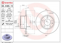 Brzdový kotouč BREMBO 08.4485.10 - BMW Brzdový kotouč BREMBO 08.4485.10 - BMW