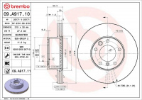 Brzdový kotouč BREMBO 09.A917.10 - MERCEDES-BENZ, PUCH