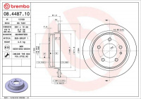 Brzdový kotouč BREMBO 08.4487.10 - BMW
