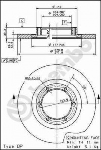 Brzdový kotouč BREMBO 08.7223.10
