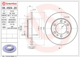 Brzdový kotouč BREMBO 08.4504.20 - TOYOTA
