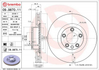 Brzdový kotouč BREMBO 09.9870.11