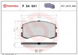 Sada brzdových destiček BREMBO P54041 - MITSUBISHI