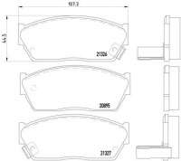 Sada brzdových destiček BREMBO P28004 - HONDA