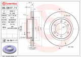 Brzdový kotouč BREMBO 09.D617.11