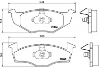 Sada brzdových destiček BREMBO P85030 - SEAT, VW