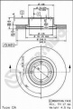 Brzdový kotouč BREMBO 09.5619.10 - OPEL