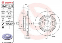 Brzdový kotouč BREMBO 09.7116.10 - BMW Brzdový kotouč BREMBO 09.7116.10 - BMW