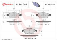 Sada brzdových destiček BREMBO P68050