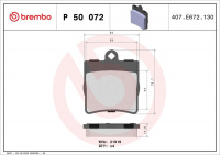Sada brzdových destiček BREMBO P50072