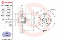 Brzdový kotouč BREMBO 08.B395.17