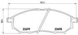 Sada brzdových destiček BREMBO P56058 - NISSAN