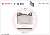 Sada brzdových destiček BREMBO P06002 - ALFA ROMEO, BMW, FERRARI