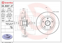 Brzdový kotouč BREMBO 08.B397.27