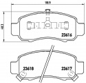 Sada brzdových destiček BREMBO P28033 - HONDA