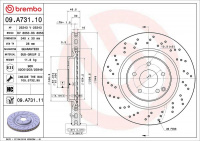 Brzdový kotouč BREMBO 09.A731.11 - MERCEDES-BENZ