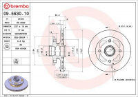 Brzdový kotouč BREMBO 09.5630.10 - MAZDA Brzdový kotouč BREMBO 09.5630.10 - MAZDA