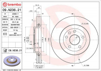 Brzdový kotouč BREMBO 09.N236.21
