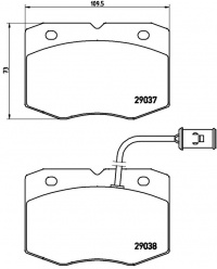 Sada brzdových destiček BREMBO PA6014 - IVECO