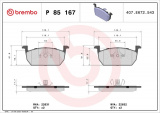 Sada brzdových destiček BREMBO P85167 - SEAT, VW