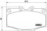 Sada brzdových destiček BREMBO P83006 - TOYOTA